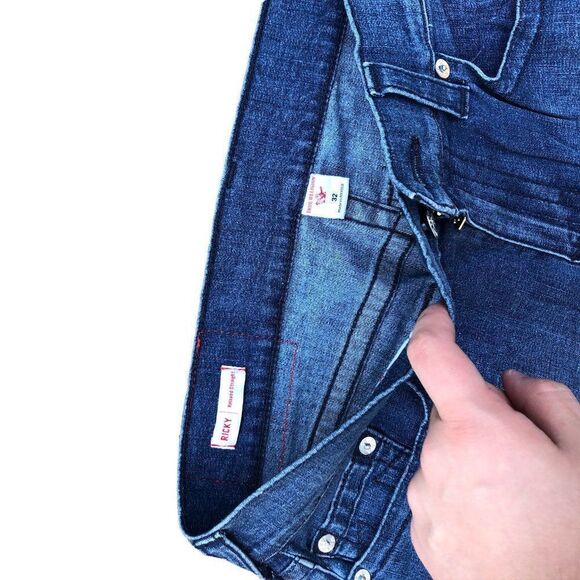 Brand New True Religion Jeans Size 32 RICKY RELAXED STRAIGHT Blue - Picture 6 of 9